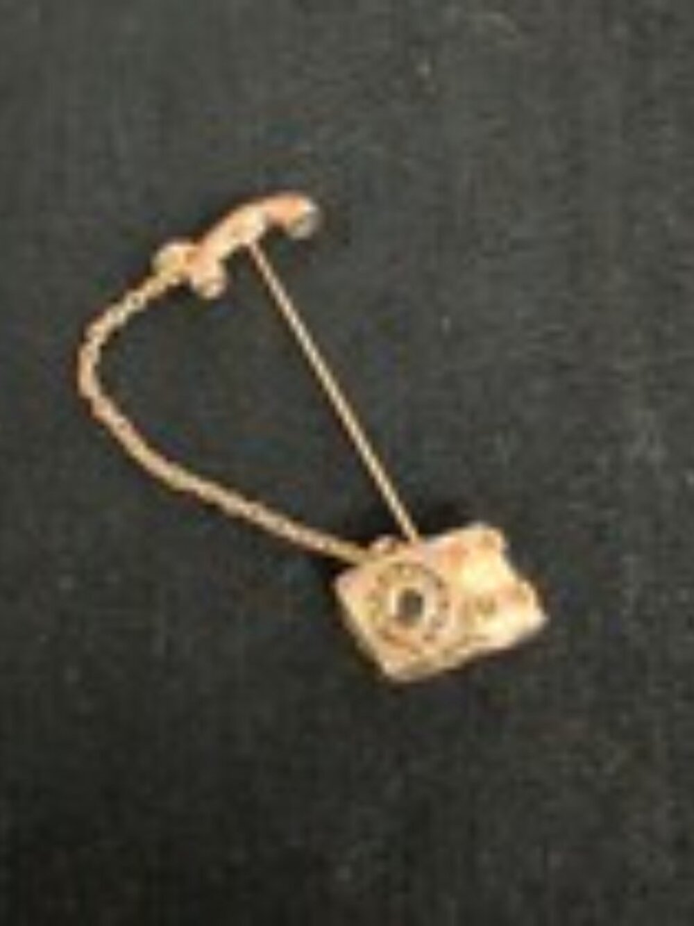 Very whimsical Avon Vintage Gold Tone Rotary Phone Stick Pin